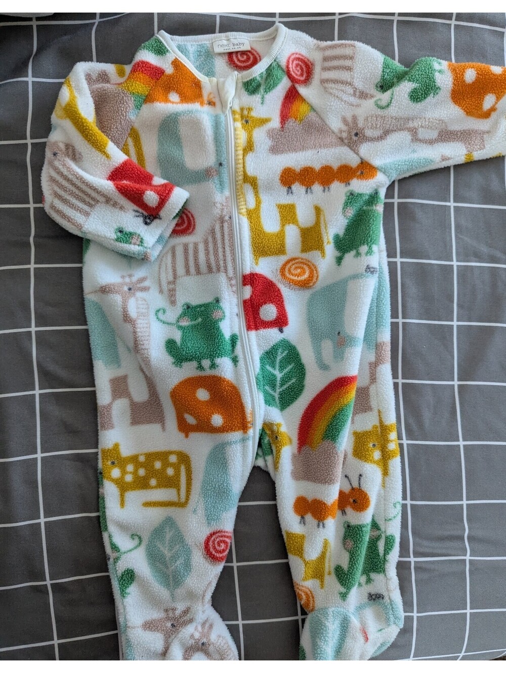 Next rainbow animals fleece sleeper